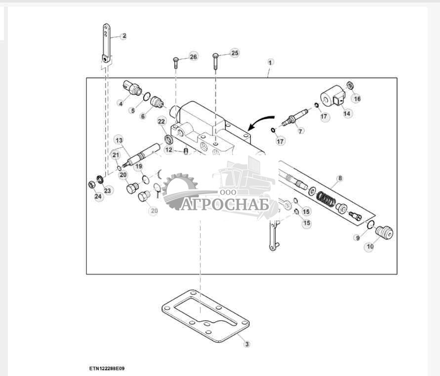 Клапан регулирования рабочего объема гидростатического привода, трансмиссия с ручным переключением передач 